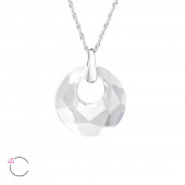 Lantisor din argint cu pandantiv cristal alb DiAmanti DIA31792-Crystal